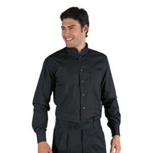 Camicia Unisex Dublino a manica lunga - Nero