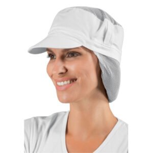 Cappello Charly con rete per capelli - Bianco