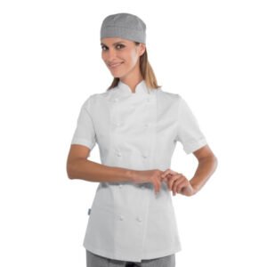 Giacca Lady Chef con bottoni antipanico - Bianco