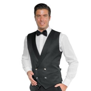 Gilet Unisex Doppiopetto - Nero