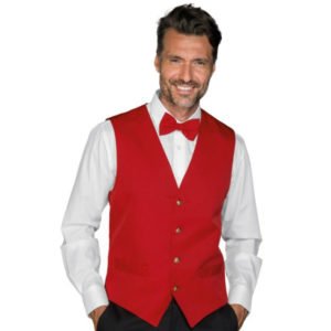 Gilet Unisex con Gemello - Rosso